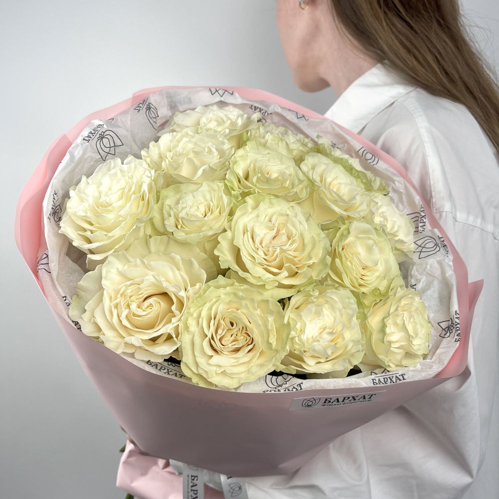 Букет Акция! Монобукет из белых роз №3