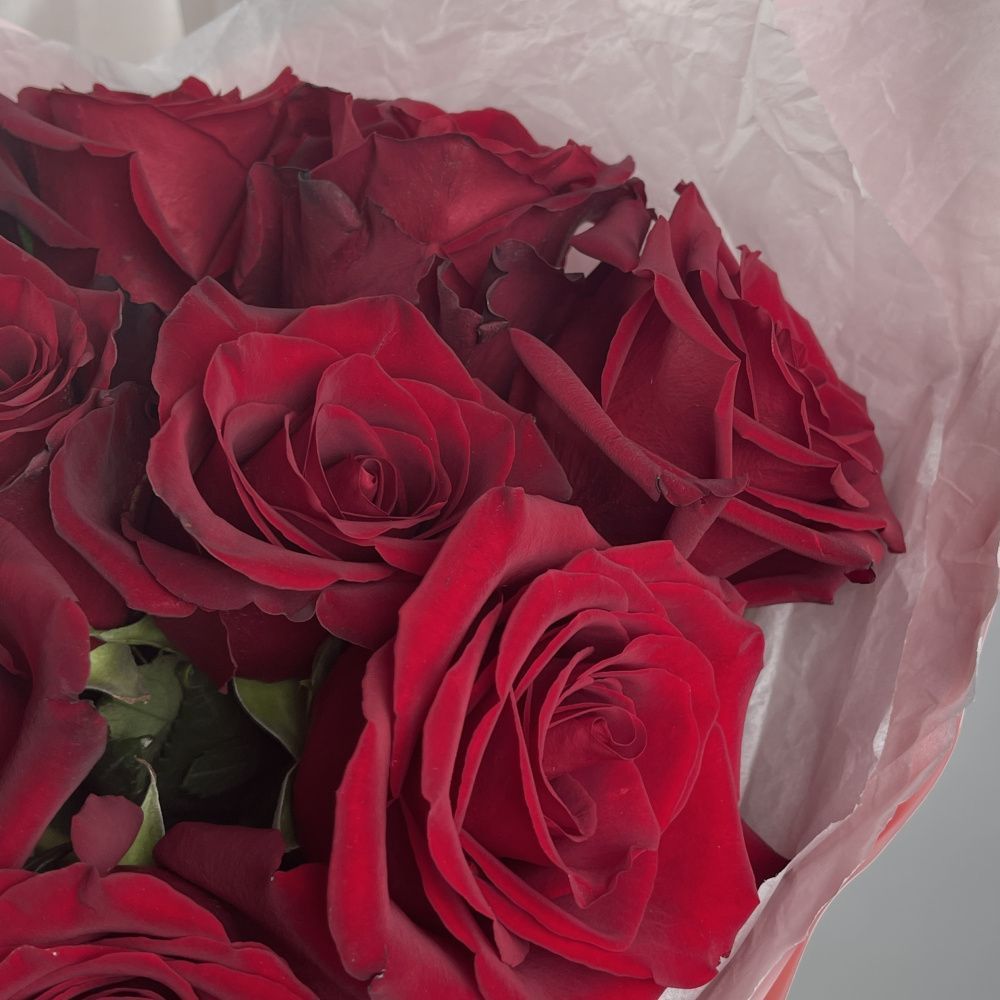 Букет Монобукет из красных роз №2