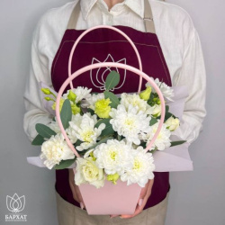 Букет Шарм в розовой сумочке