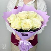 Букет Монобукет из 7 белых роз