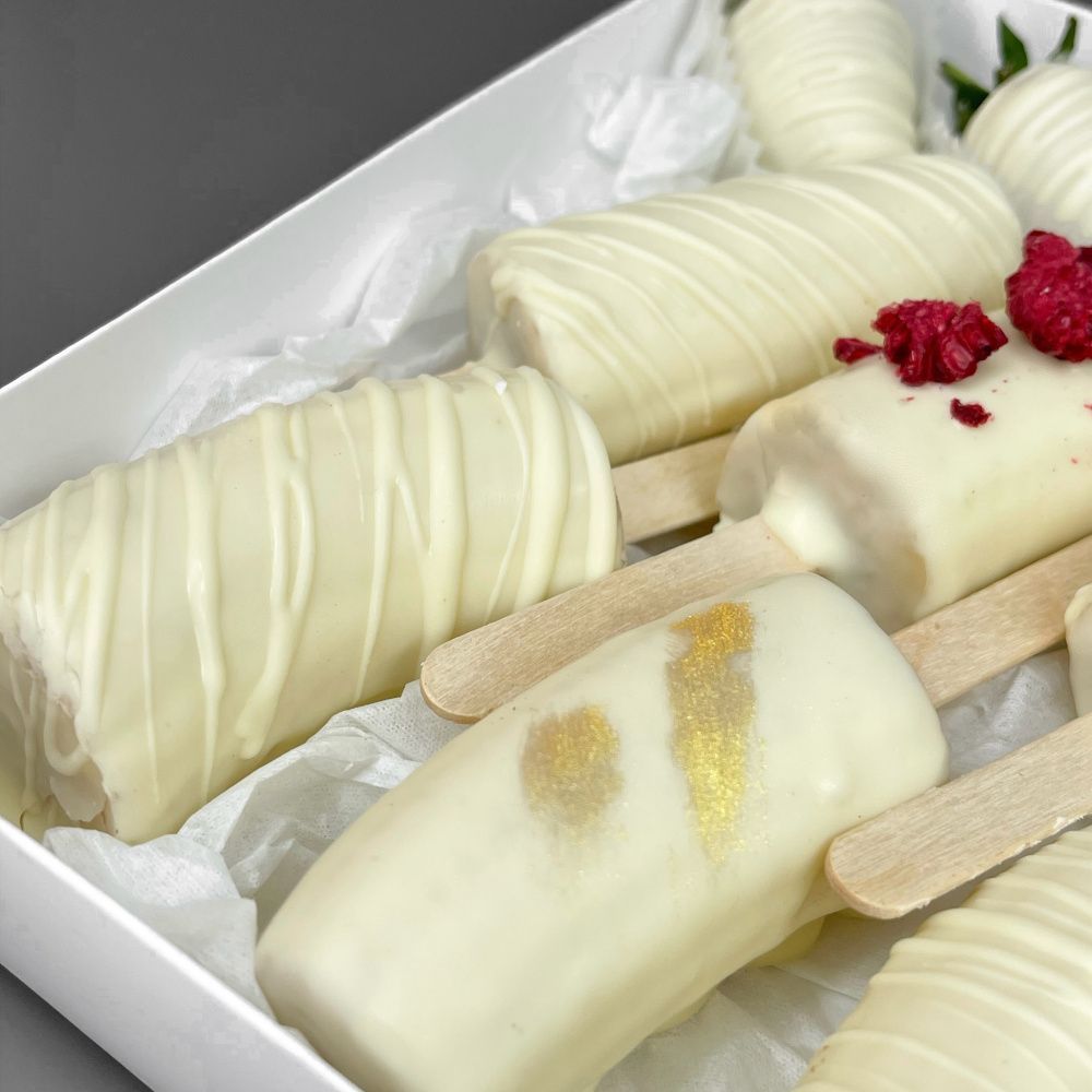 Букет Бананы в шоколаде Малиновый романс