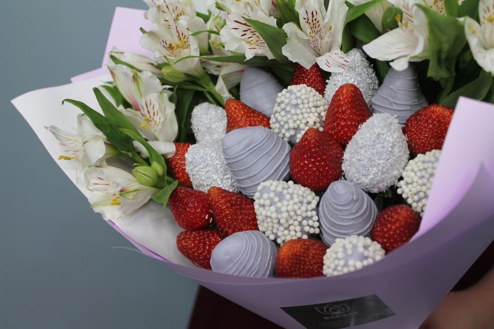 Букет Лавандовый комплимент с альстромерией