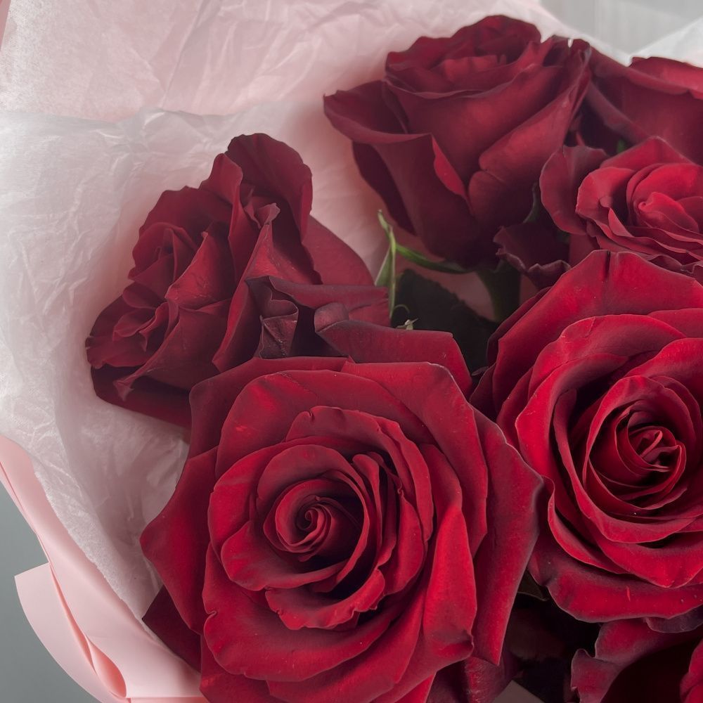 Букет Монобукет из красных роз №2