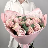 Букет Монобукет из розовых роз №3