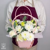 Букет Шарм в розовой сумочке