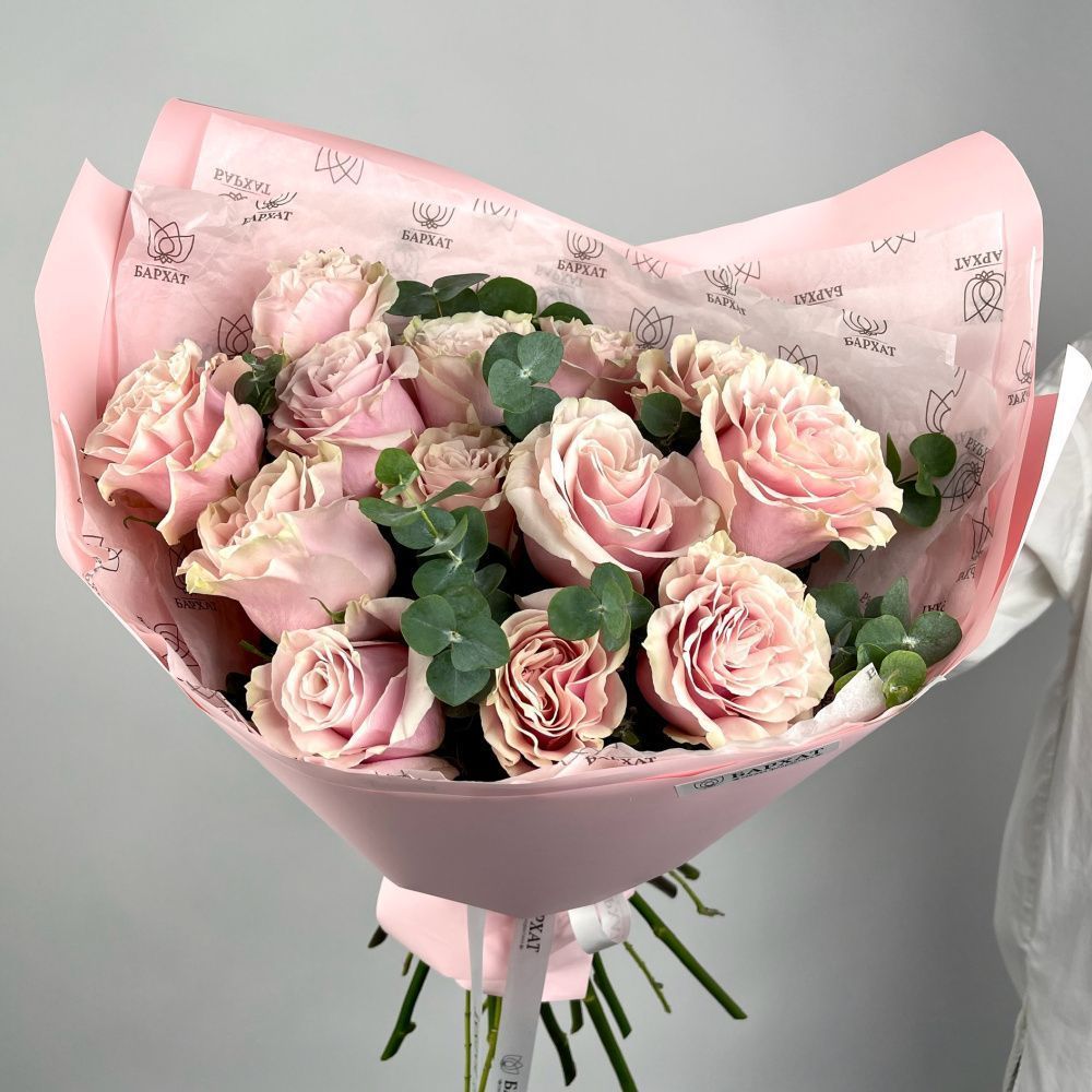 Букет Монобукет из розовых роз №3