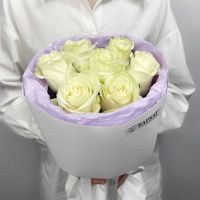 Букет Монобукет из 7 белых роз №2