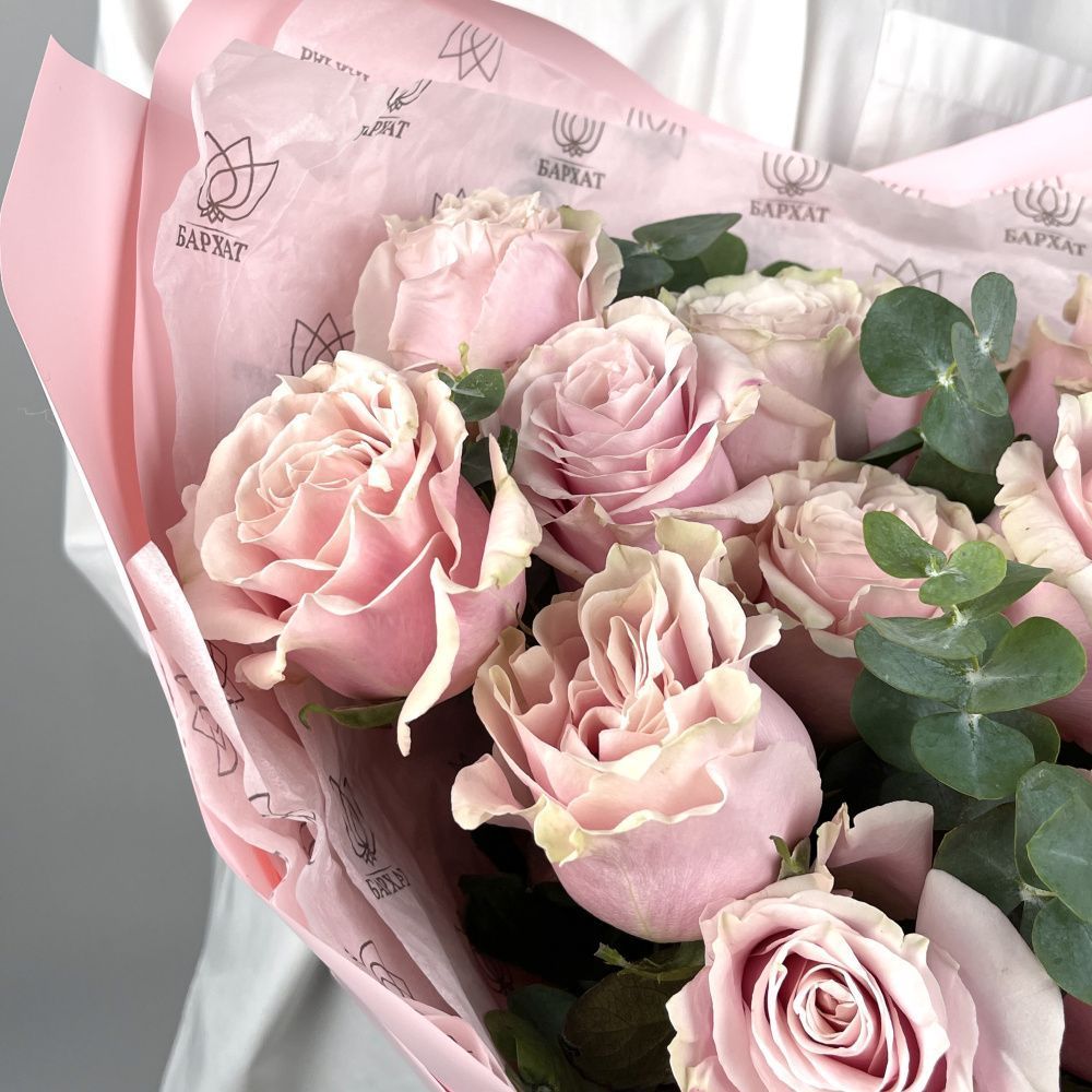 Букет Монобукет из розовых роз №3