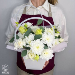 Букет Шарм в белой сумочке