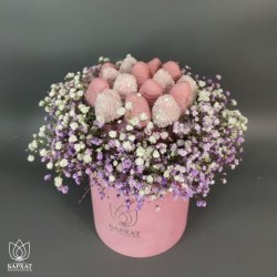 Букет Весенний джаз в розовом боксе