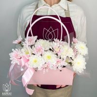 Букет Вальс в розовой сумочке