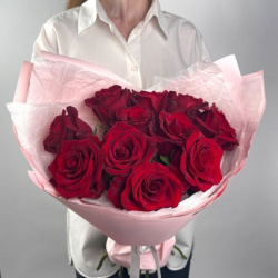 Букет Монобукет из красных роз №2