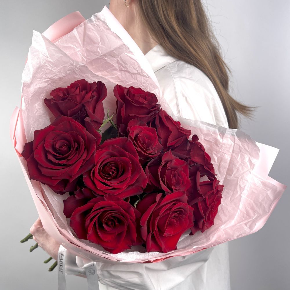Букет Монобукет из красных роз №2